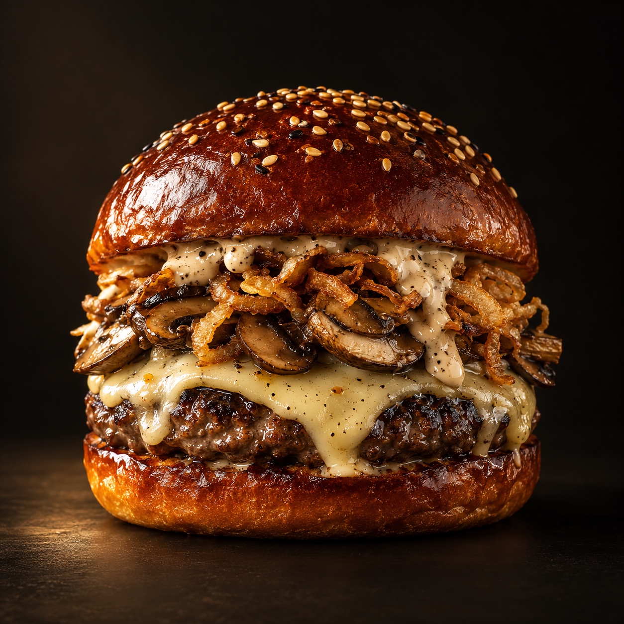 Le Minuit, bœuf, champignons et comté